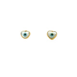 Heart eye stud earrings