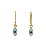 Oval mother-of-pearl eye earrings