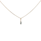 Collier doré labradorite et perle de culture 42 cm