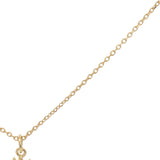 Collier doré petit soleil avec oeil et zircon 42 cm