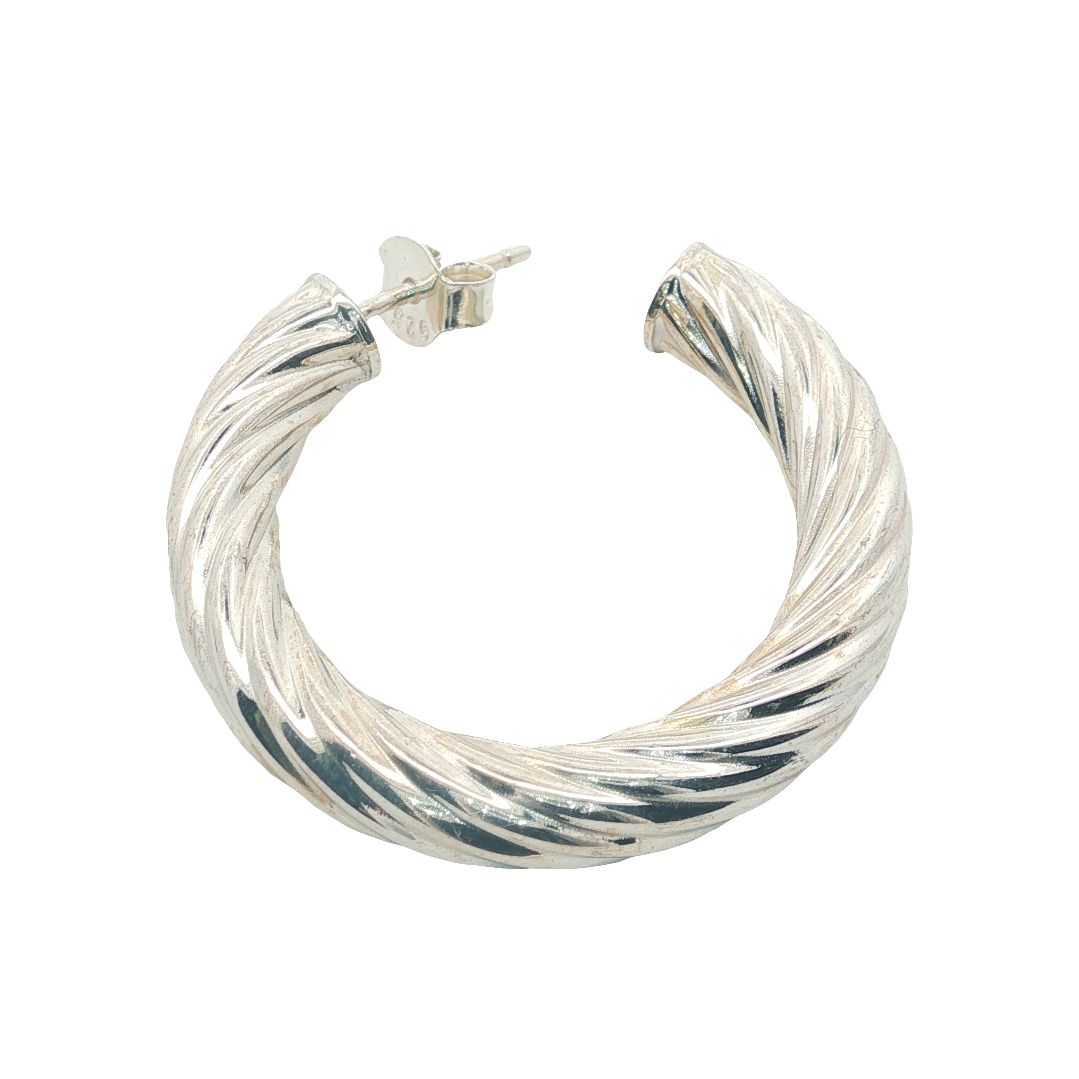 Créoles en argent 925 torsadées