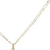 Collier doré croix gothique avec lapis lazulis 50 cm