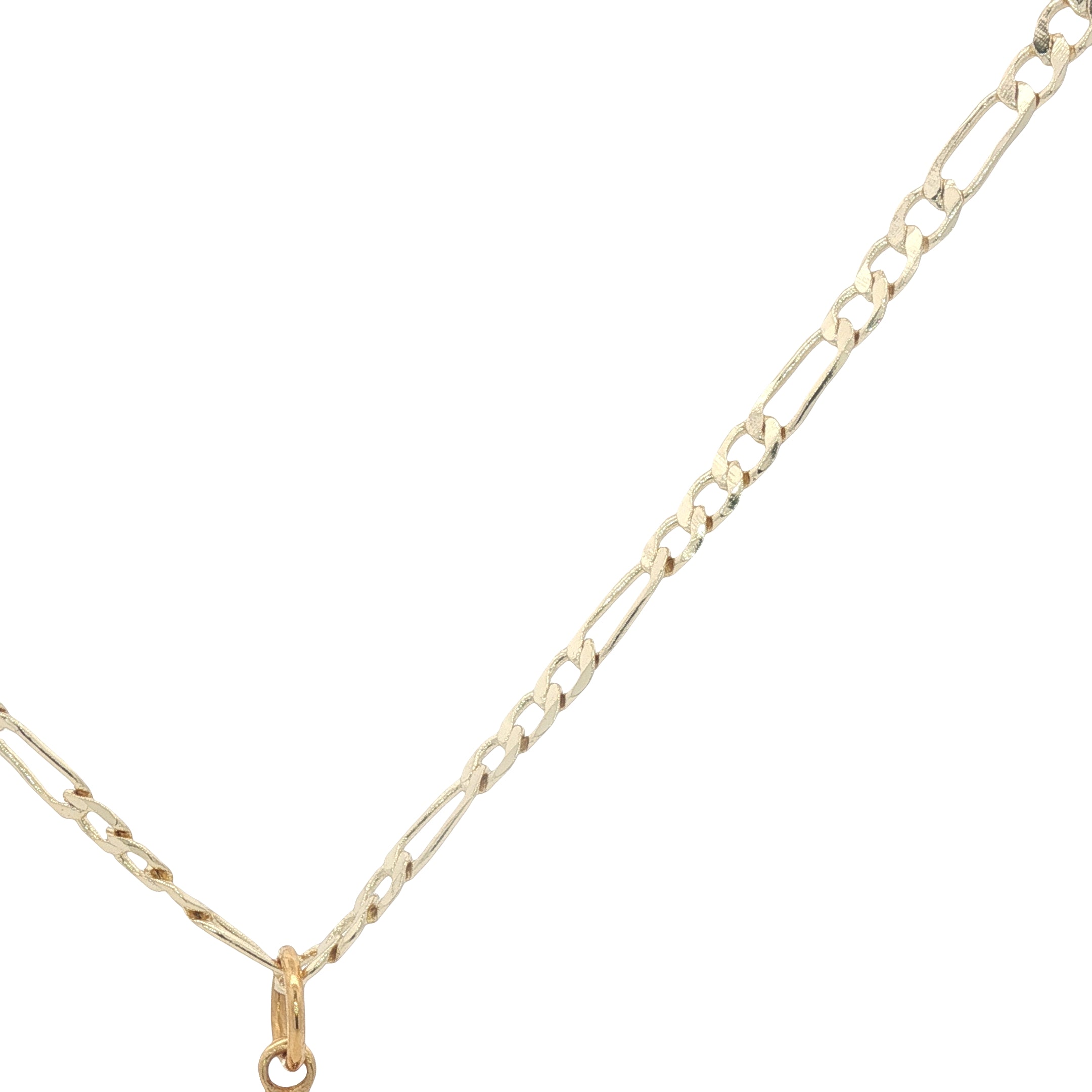 Collier doré croix gothique avec lapis lazulis 50 cm