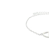 Large anchor link silver bracelet