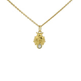 Collier doré coccinelle avec pierre de lune 42 cm