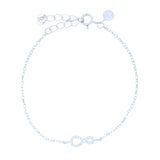 925 silver bracelet with infinity zircons