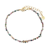Bracelet doré avec tourmaline et perles dorées