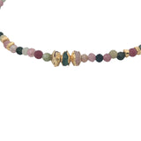 Bracelet doré avec tourmaline et perles dorées