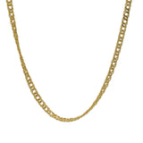 Double rhombus gold necklace