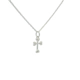 925 silver necklace with heart cross pendant