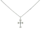 925 silver necklace with heart cross pendant