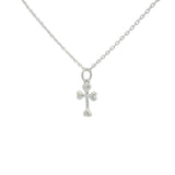 925 silver necklace with heart cross pendant