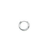 Mini créole fermée fine argent 925 zircons 11 mm