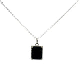 Collier en argent 925 et lapis 42 cm
