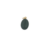 Charms doré cauri taillé dans de l'onyx noire