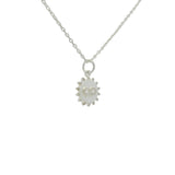 Collier en argent 925 médaille soleil infini zircons blancs 42 cm
