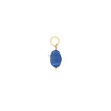 Charms doré en lapis lazuli ovale
