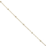 Collier doré scarabée en céramique teintée en bleu 60 cm