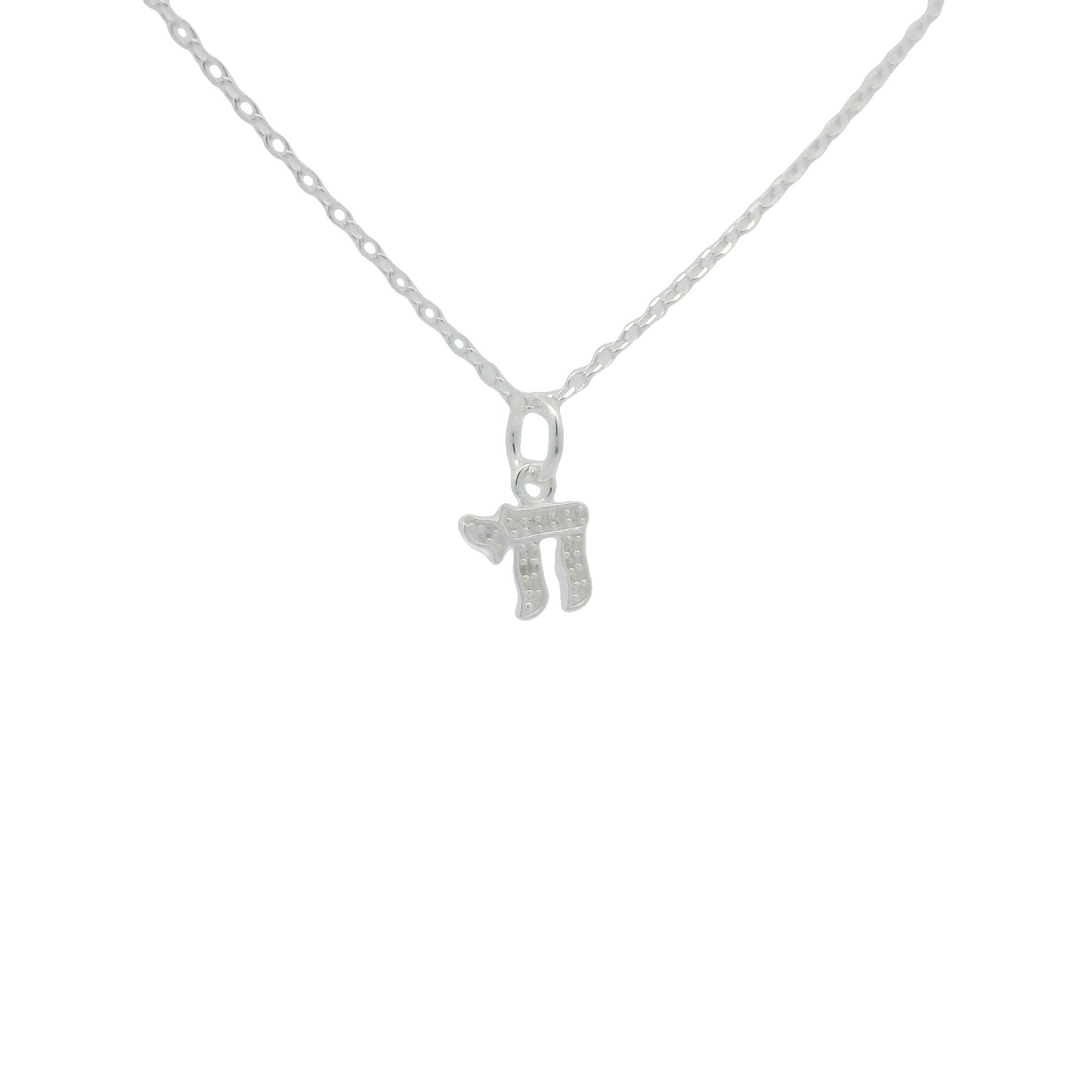 Collier argent 925 petit Haï avec zircons 42 cm