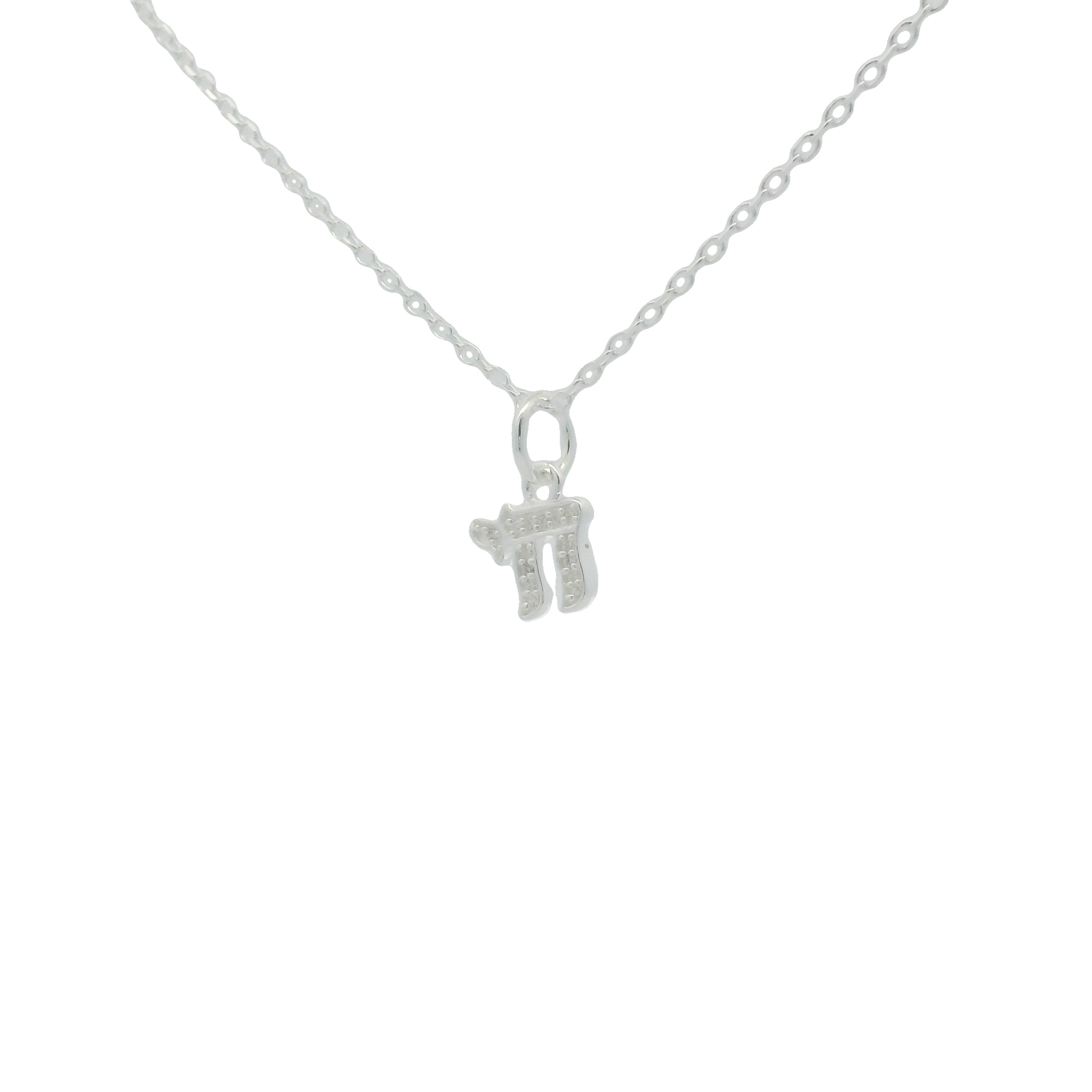 Collier argent 925 petit Haï avec zircons 42 cm