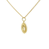 Scarab and white zircon necklace
