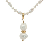 Collier doré en perles de culture 60 cm