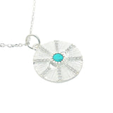 Eye stone and white zircons necklace