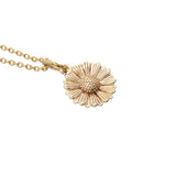Collier doré marguerite en relief 42 cm