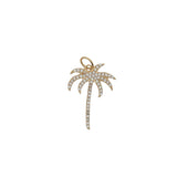 Charms doré palmier en zircons