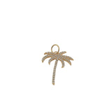Charms doré palmier en zircons