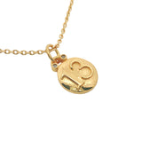 Collier doré médaille chiffre 13 zircons  42 cm