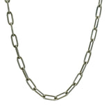 Collier en argent 925 oxydé mate maille rectangle 50 cm