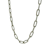 Collier en argent 925 oxydé mate maille rectangle 50 cm