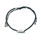 Bracelet cordon noir Corse argent 925