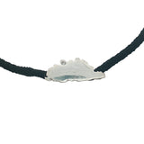 Bracelet cordon noir Corse argent 925