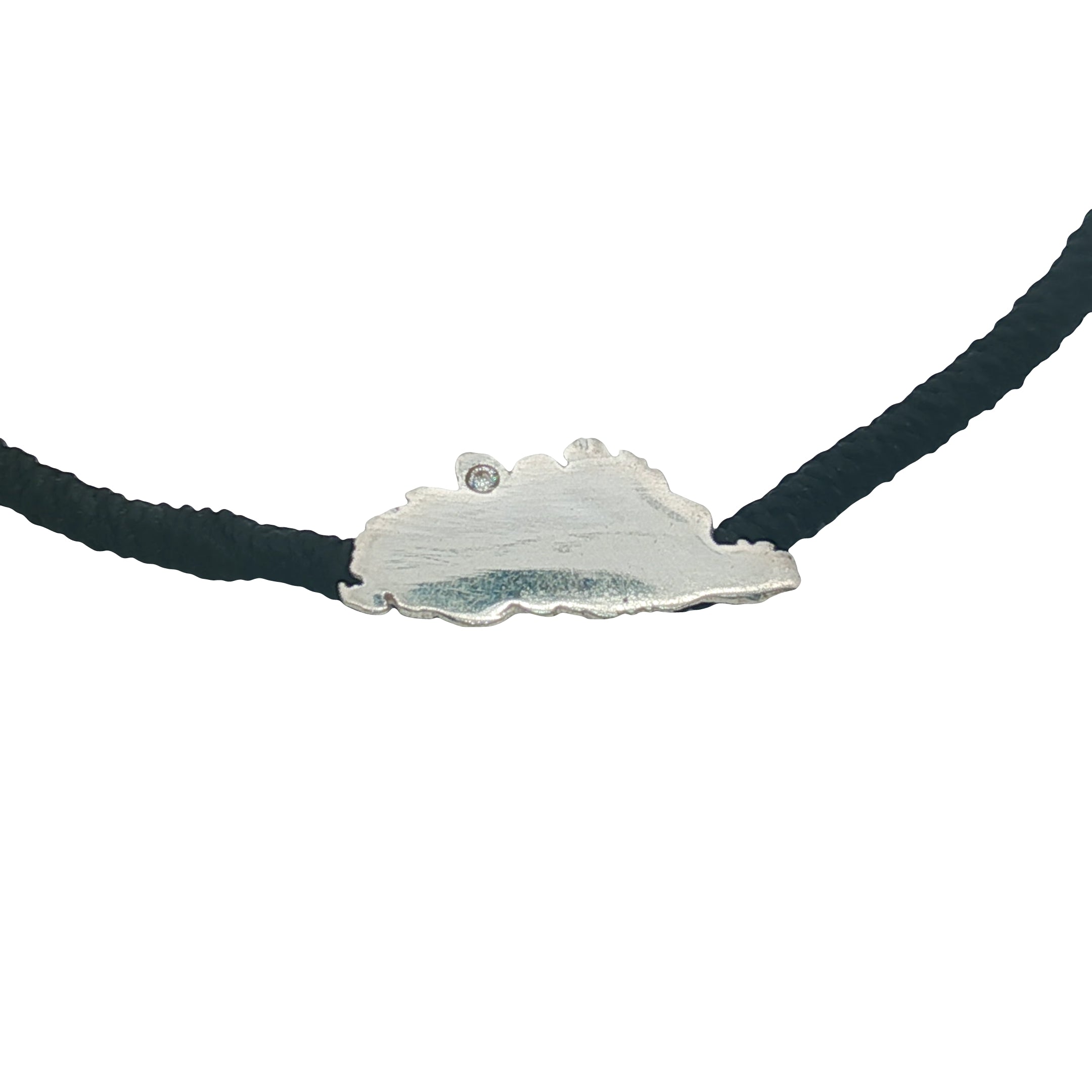 Bracelet cordon noir Corse argent 925