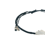 Bracelet cordon noir Corse argent 925