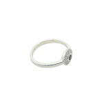 925 silver ring with round stone and zircons