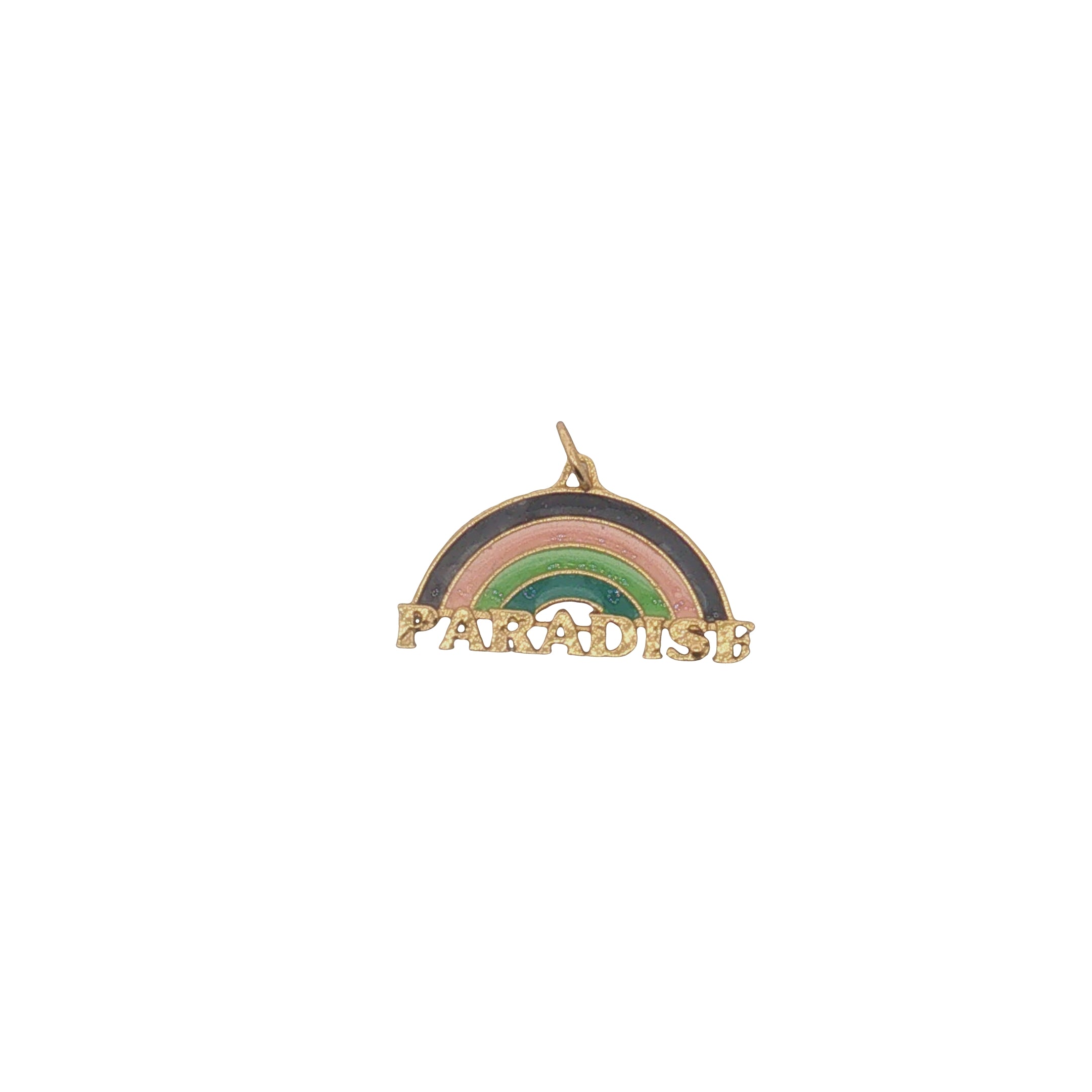 Charms doré arc en ciel coloré "paradise"