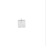 Charms argent 925 plaque carrée "je t'aime de + en + "