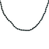 Collier doré perles noires avec noeuds noirs 75 cm