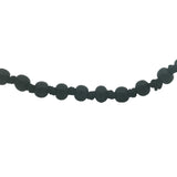 Collier doré perles noires avec noeuds noirs 75 cm