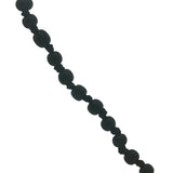 Collier doré perles noires avec noeuds noirs 75 cm