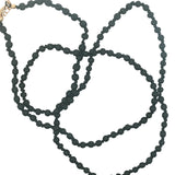Collier doré perles noires avec noeuds noirs 75 cm