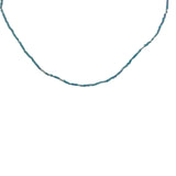 Collier doré perles Miyuki turquoise et blanc