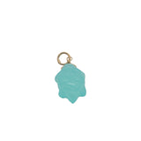 Charms doré tortue taillée dans de l'amazonite