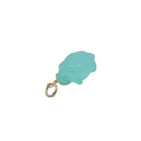 Charms doré tortue taillée dans de l'amazonite