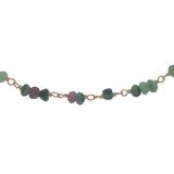 Collier doré avec rubis zoisite 50 cm