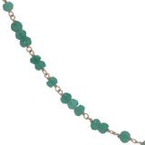 Collier doré avec onyx verte 50 cm