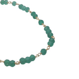 Collier doré avec onyx verte 50 cm